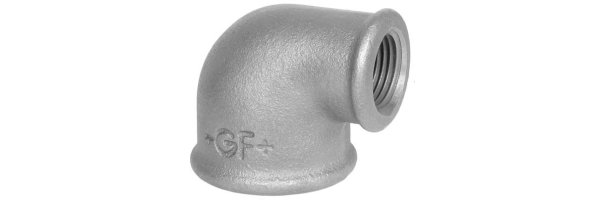 Art.T090RV-GF- Winkel 90° (Knie) IG x IG - Temperguss verz. +GF+