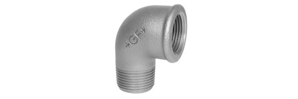 Art.T092V-GF- Winkel 90° (Knie) AG x IG - Temperguss verz. +GF+
