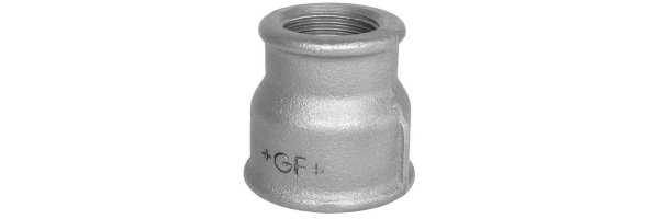 Art.T240V-GF- Reduziermuffe IG x IG - Temperguss verz. +GF+