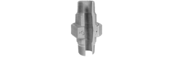Art.T336V-GF- Holländerverschraubung flach AG x AG - Temperguss verz. +GF+