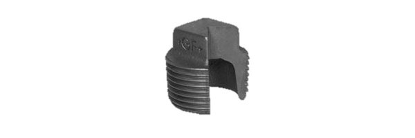 Art.T291S-GF- Stopfen ohne Rand - Temperguss schw. +GF+