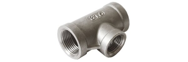 Art.E130R (307R) T-Stück reduziert - Edelstahl