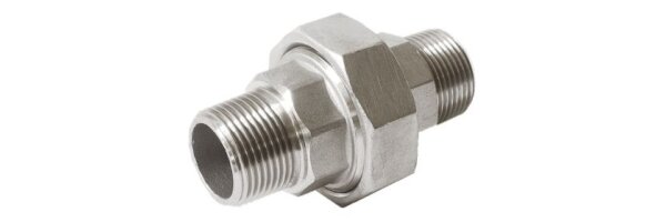 Art.E336 (311AGA) Verschraubung flachd. AG x AG - Edelstahl