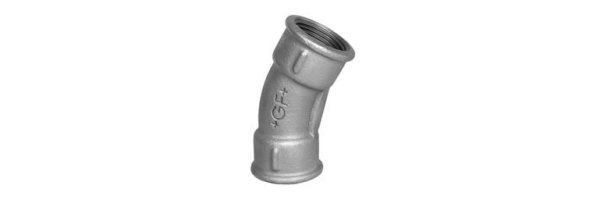 Art.T050V-GF- Bogen 30° IG x IG - Temperguss verz.+GF+