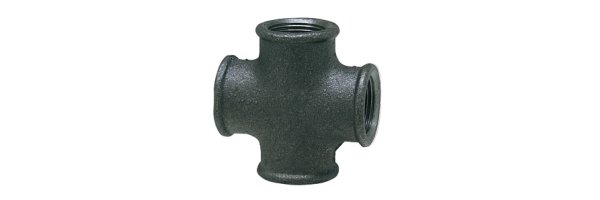Art.T180S Kreuzstück - Temperguss schw.