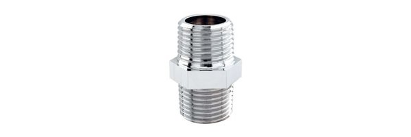 Art.3280C Doppelnippel - verchromt