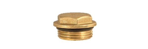 Art.3290A Stopfen mit Rand und O-Ring - Messing