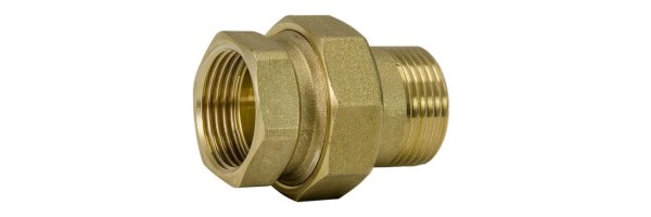 Art.3331 Holländer Verschraubung AG x IG flachd. - Messing