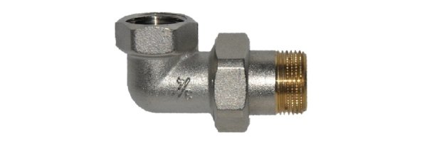 Art.3098 Holländer Eckverschraubung konisch - Messing vernickelt