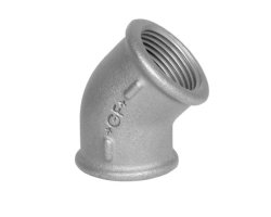 Art.T120V-GF- Winkel 45&deg; 1/2" IG x IG - Temperguss verz. +GF+