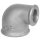 Art.T090RV-GF- Winkel 90&deg; reduziert 1" IG x 3/4" IG - Temperguss verz. +GF+