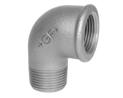 Art.T092V-GF- Winkel 90&deg; 3/4" AG x IG - Temperguss verz. +GF+