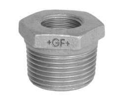 Art.T241V-GF- Reduzierer 6/4" AG x 1/2" IG - Temperguss verz. +GF+