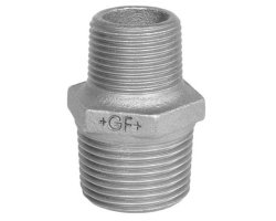Art.T245V-GF- Reduziernippel 5/4" AG x 1/2" AG - Temperguss verz. +GF+