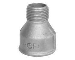Art.T246V-GF- Reduziermuffe 1" IG x 3/4" AG - Temperguss verz. +GF+