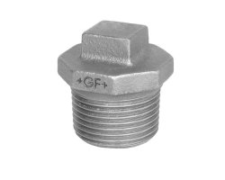 Art.T290V-GF- Stopfen mit Rand 4" - Temperguss verz. +GF+