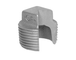Art.T291V-GF- Stopfen ohne Rand Vierkant 1" - Temperguss verz. +GF+