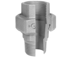 Art.T331V-GF- Holl&auml;nderverschraubung flach 2"1/2 AG x IG - Temperguss verz. +GF+