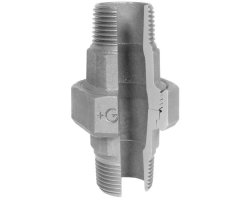 Art.T336V-GF- Holl&auml;nderverschraubung flach 1" AG x AG - Temperguss verz. +GF+