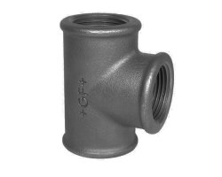Art.T130S-GF- T-St&uuml;ck 1/4" - Temperguss schw. +GF+