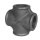 Art.T180S-GF- Kreuzst&uuml;ck 3/4" - Temperguss schw. +GF+