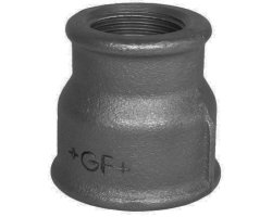 Art.T240S-GF- Reduziermuffe 2" IG x 5/4" IG - Temperguss schw. +GF+
