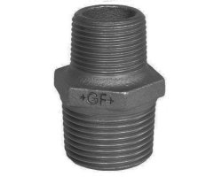 Art.T245S-GF- Reduziernippel 3/8" AG x 1/4" AG - Temperguss schw. +GF+