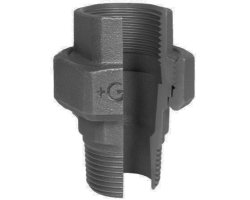 Art.T331S-GF- Holl&auml;nderverschraubung flach 3" AG x IG - Temperguss schw. +GF+