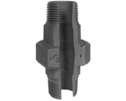 Art.T336S-GF- Holl&auml;nderverschraubung flach 1/2" AG x AG - Temperguss schw. +GF+