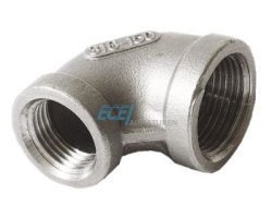 Art.E090R (301R) Winkel 90&deg; reduziert 1/4" IG x 1/8" IG - PN10 Edelstahl V4A