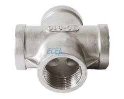 Art.E180 (302) Kreuzst&uuml;ck 3/8" - PN10 Edelstahl V4A