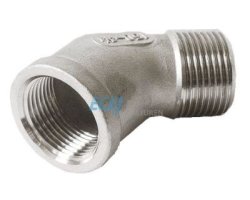 Art.E121 (303IA) Winkel 45&deg; 1" AG x IG - PN10 Edelstahl V4A