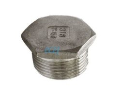 Art.E290 (330) Stopfen ohne Rand Sechskant 3/4" - PN10 Edelstahl V4A