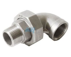 Art.E097 (312WIA) Winkelverschraubung flach 1/4" AG x IG - PN10 Edelstahl V4A