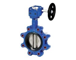 Art. LS911 LUG Absperrklappe DN 250 GJS 400-15 (GGG40) mit Schneckenantrieb