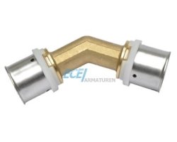 Art.566 Winkel 45&deg; 40/3,5 x 40/3,5mm - Pressfitting