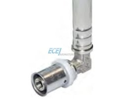 Art.567 Heizk&ouml;rperanschluss Winkel 16/2 x 15mm / 1100mm - Pressfitting vernickelt