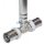 Art.568 Heizk&ouml;rperanschluss T-St&uuml;ck 16/2 x 15mm / 1100mm - Pressfitting vernickelt
