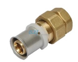 Art.574 Pressverschraubung flachd. 3/4" IG x 26/3mm - Pressfitting