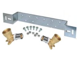 Art.599B Montageschiene mit Wandwinkel 1/2" x 16/2mm - Pressfitting