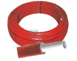 Art.505R Verbundrohr mit 6mm Isolierung Rot 20/2mm (Rolle 50m)