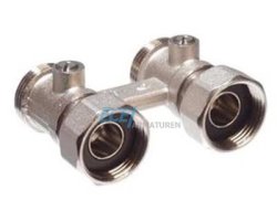 Art.305 Hahnblock Durchgang 3/4" - Eurokonus