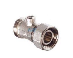 Art.310 Hahnblock Durchgang halb 3/4" - Eurokonus