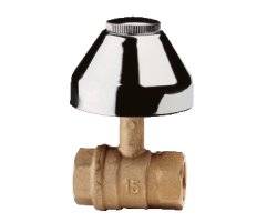 Art.136 Unterputzkugelhahn 1/2" IG x IG - Messing