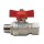 Art.083 Kugelhahn "PARIS" 1/2" AG x IG voller Durchgang - Messing vernickelt