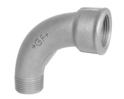 Art.T001V-GF- Bogen 90&deg; 2" AG x IG - Temperguss-GF- verz. +GF+