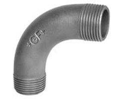 Art.T003V-GF- Bogen 90&deg; 2" AG x AG - Temperguss-GF- verz. +GF+