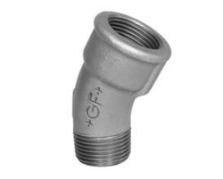 Art.T051V-GF- Bogen 30&deg; 2" AG x IG - Temperguss-GF- verz. +GF+