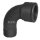 Art.T001AS-GF- Bogen 90&deg; kurz 4" AG x IG - Temperguss schw. +GF+