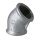 Art.T120V Winkel 45&deg; 3/4" IG x IG - Temperguss verz.
